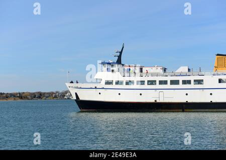 Block Island Ferry in Galilee, Narragansett, Rhode Island, Stati Uniti. Foto Stock