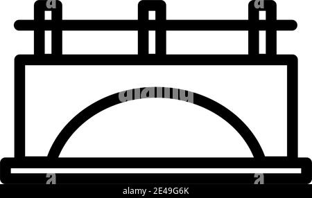 Icona ponte vettore. Vari ponti, icona del contorno. Linea con tratto modificabile Illustrazione Vettoriale