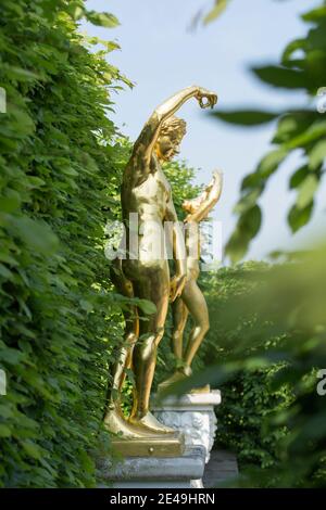 Herrenhausen Palace and Park, ampio giardino, Hannover Foto Stock