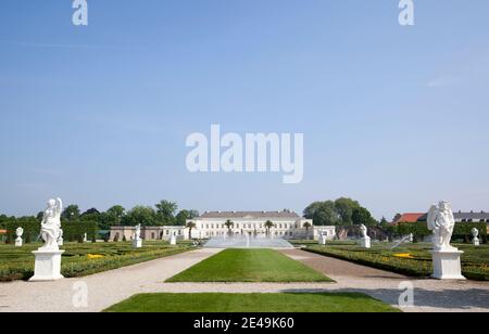 Herrenhausen Palace and Park, ampio giardino, Hannover Foto Stock