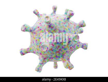 Un virus patogeno tossico brillante. Concetto COVID-19. illustrazione 3d Foto Stock
