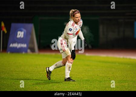 Bondoufle, Francia. 22 gennaio 2021. Eugenie le Sommer of Olympique Lyonnais reagirà durante il campionato francese delle Donne 039; s D1 Arkema football match tra Paris FC e Olympique Lyonnais il 22 gennaio 2021 allo stadio Robert Bobin di Bondoufle, Francia - Foto Melanie Laurent/A2M Sport Consulting/DPPI/LM Credit: Gruppo editoriale LiveMedia/Alamy Live News Foto Stock