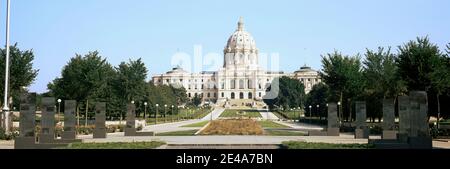 Facciata di un edificio governativo, state Capitol Building, St. Paul, Minnesota, USA Foto Stock