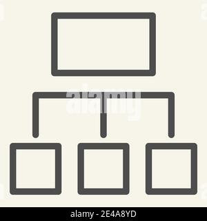 Icona della linea del grafico. Illustrazione vettoriale infografica isolata su bianco. Design grafico con stile outline, progettato per il Web e le applicazioni. EPS 10. Illustrazione Vettoriale