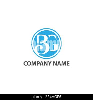 BG Logo Design Template Vector Graphic Branding Element.EPS 10 Illustrazione Vettoriale