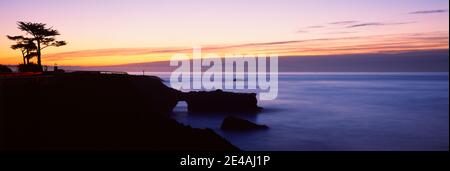 Faro sulla costa, Walton Lighthouse, Santa Cruz, California, Stati Uniti Foto Stock