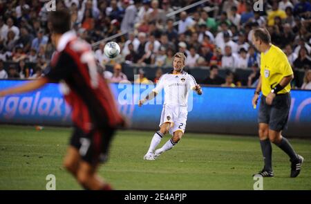 David Beckham torna alla la Galaxy per la sua prima partita in casa della stagione contro AC Milan. Home Depot Center, Los Angeles, California, USA il 19 luglio 2009. Foto di Lionel Hahn/AABACAPRESS.COM Foto Stock