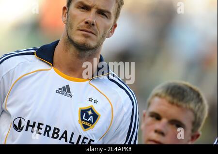 David Beckham torna alla la Galaxy per la sua prima partita in casa della stagione contro AC Milan. Home Depot Center, Los Angeles, California, USA il 19 luglio 2009. Foto di Lionel Hahn/AABACAPRESS.COM Foto Stock