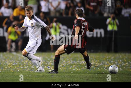 David Beckham torna alla la Galaxy per la sua prima partita in casa della stagione contro AC Milan. Home Depot Center, Los Angeles, California, USA il 19 luglio 2009. Foto di Lionel Hahn/AABACAPRESS.COM Foto Stock