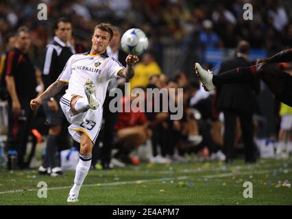 David Beckham torna alla la Galaxy per la sua prima partita in casa della stagione contro AC Milan. Home Depot Center, Los Angeles, California, USA il 19 luglio 2009. Foto di Lionel Hahn/AABACAPRESS.COM Foto Stock