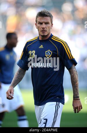 David Beckham torna alla la Galaxy per la sua prima partita in casa della stagione contro AC Milan. Home Depot Center, Los Angeles, California, USA il 19 luglio 2009. Foto di Lionel Hahn/AABACAPRESS.COM Foto Stock