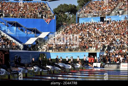 Atmosfera durante il 13° Campionato del mondo di nuoto 'Fina', a Roma, Italia, il 26 luglio 2009. Foto di Christophe Guibbaud/Cameleon/ABACAPRESS.COM Foto Stock