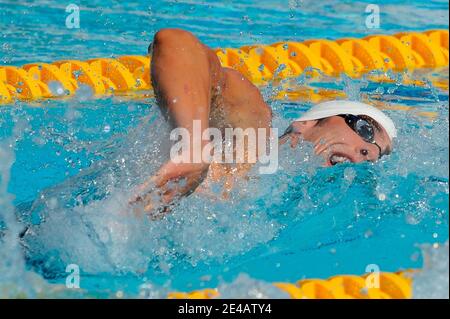Michael Phelps degli Stati Uniti che nuotano nelle manche di 200 metri Freestyle ai Campionati mondiali di nuoto FINA di Roma, Italia, il 27 luglio 2009. Foto di Henri Szwarc/ABACAPRESS.COM Foto Stock