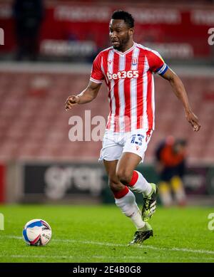 22 gennaio 2021; Bet365 Stadium, Stoke, Staffordshire, Inghilterra; campionato di calcio inglese della lega, Stoke City contro Watford; John OBI Mikel di Stoke City Foto Stock
