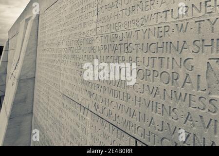 Sito di battaglia della prima Guerra Mondiale e monumento alle truppe canadesi, Monumento a Vimy Ridge, Sito storico nazionale di Vimy Ridge del Canada, Vimy, Pas-De-Calais, Nord-Pas-De-Calais, Francia Foto Stock