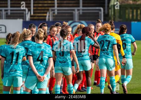 Lewes, Regno Unito. 24 gennaio 2021. Lewes dà il benvenuto a Liverpool in vista della partita del Campionato Femminile tra Lewes e Liverpool alla Dripping Pan di Lewes. Credit: SPP Sport Press Photo. /Alamy Live News Foto Stock