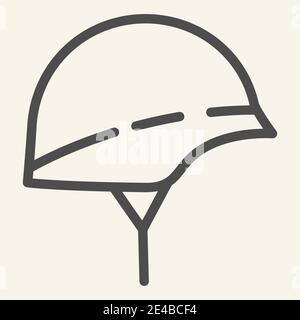 Icona linea elmetto. Immagine vettoriale dell'elmetto isolata su bianco. Design in stile Hat Outline, progettato per il Web e le applicazioni. EPS 10. Illustrazione Vettoriale