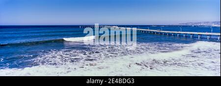 Vista dell'Ocean Beach Pier, San Diego, California, Stati Uniti Foto Stock