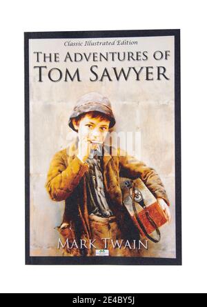 The Adventures of Tom Sawyer libro di Mark Twain, Greater London, England, United Kingdom Foto Stock