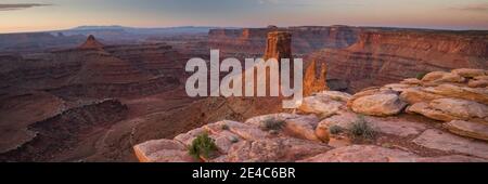 Birds Eye Butte e Crows Nest Butte, Marlboro Point, Canyonlands National Park, Moab, Utah, USA Foto Stock