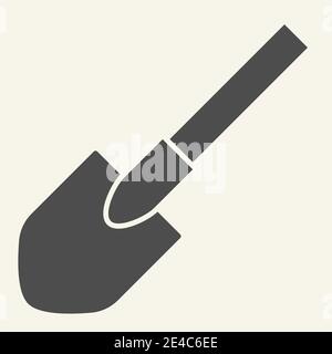 Icona della pala fissa. Immagine vettoriale utensile isolata in bianco. Design in stile glyph delle apparecchiature, progettato per il Web e le applicazioni. EPS 10. Illustrazione Vettoriale
