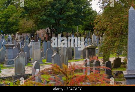 Cimitero presso la cattedrale di St Machar, Old Aberdeen, Aberdeen, Scozia, Regno Unito, Gran Bretagna, Isole britanniche Foto Stock
