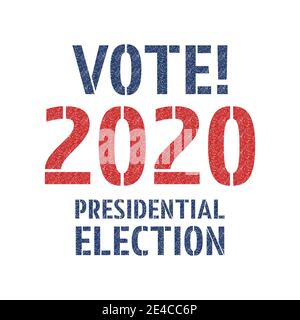Elezioni presidenziali 2020 negli Stati Uniti. Votazione 2020 giorni. Illustrazione Vettoriale