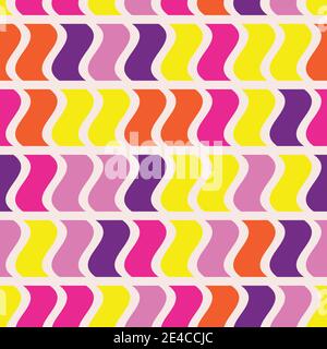 forme colorate ondulate motivo vettoriale senza giunture Illustrazione Vettoriale