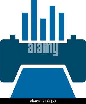 Modello vettoriale per la progettazione del logo dell'icona della stampante Illustrazione Vettoriale