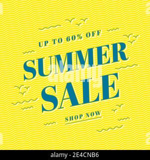 Offerta estate modello banner design, offerta speciale Big sale. Banner offerta speciale fine stagione. Illustrazione Vettoriale