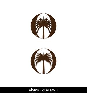 Albero delle date Logo modello vettore tipo di simbolo Illustrazione Vettoriale