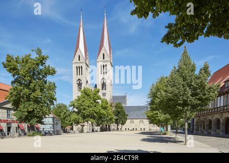 Germania, Sassonia-Anhalt, Halberstadt, Cattedrale di Santo Stefano e Sisto, Gotica, Alto Gotica, tardo Gotica Foto Stock