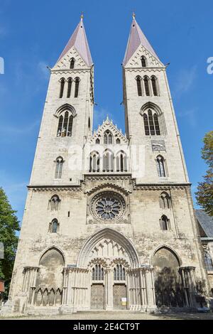 Germania, Sassonia-Anhalt, Halberstadt, Cattedrale di Santo Stefano e Sisto, Gotica, Alto Gotica, tardo Gotica Foto Stock