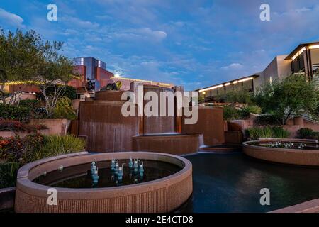 Blackhawk Plaza al Blue Hour Foto Stock