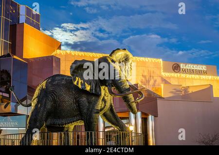 Blackhawk Plaza al Blue Hour Foto Stock