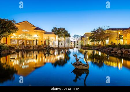 Blackhawk Plaza al Blue Hour Foto Stock