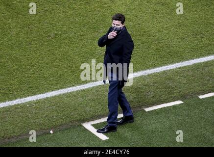 Allenatore del PSG Mauricio Pochettino durante il campionato francese Ligue 1 partita di calcio tra Paris Saint-Germain (PSG) e Mon / LM Foto Stock