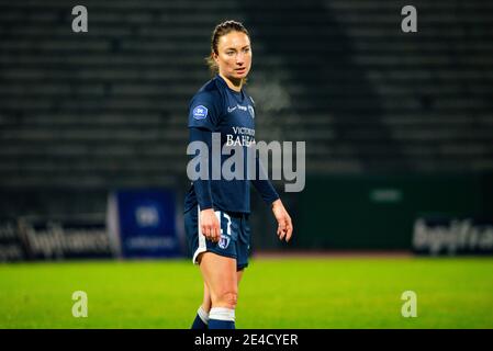 Gaetane Thiney del Paris FC reagisce durante il francese delle Donne 039 campionato D1 Arkema partita di calcio tra Paris FC e O. / LM Foto Stock