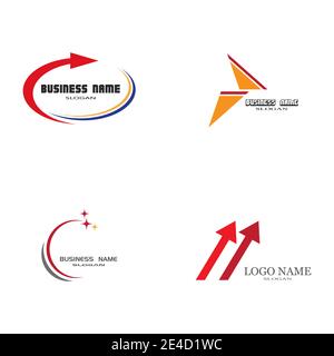 Imposta disegno modello logo icona illustrazione vettore freccia Illustrazione Vettoriale