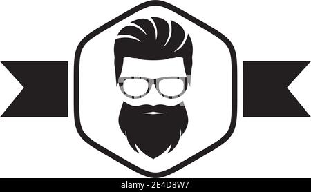 Modello vettoriale per il design del logo Barber Shop Illustrazione Vettoriale