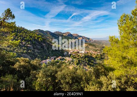 Vista panoramica del Burunchel, Parco Naturale dei Sierras de Cazorla, Segura e Las Villas, provincia di Jaen, Andalusia, Spagna meridionale Europa Foto Stock