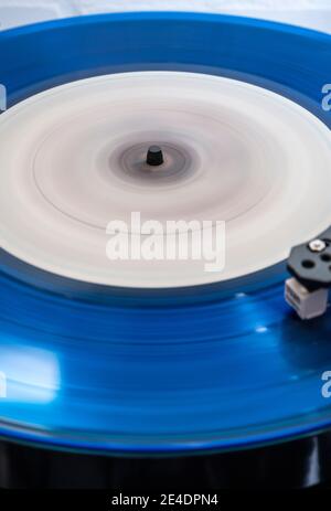 Dettaglio di un disco in vinile Foto Stock
