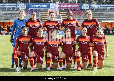 Roma, Italia. 23 gennaio 2021. Roma, Italia, stadio tre Fontane, 23 gennaio 2021, COME Roma in line up durante LA AS Roma vs US Sassuolo - Serie a di calcio Italiana Donna Credit: Simona Scarano/LPS/ZUMA Wire/Alamy Live News Foto Stock