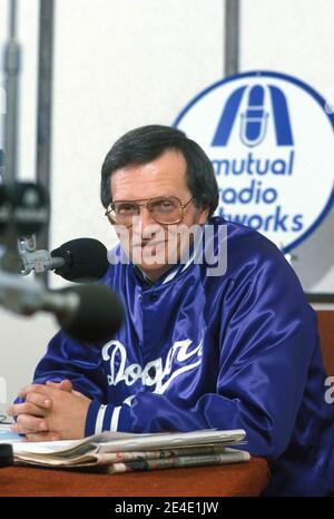 **FILE FOTO** Larry King è morto a 87. LARRY RE 1987 Credit: Ralph Dominguez/MediaPunch Foto Stock