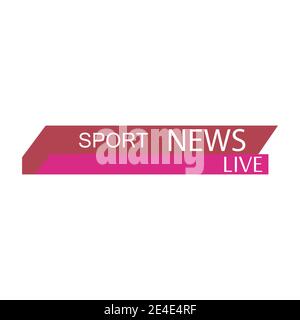 Le barre di notizie TV headlin o il terzo modello inferiore Illustrazione Vettoriale