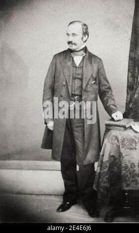 Fotografia d'epoca del XIX secolo: Il tenente generale Sir James Outram, i Baronet, GCB, KCSI fu un generale inglese che combatté nella ribellione indiana del 1857. Foto Stock