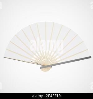 Giapponese pieghevole fan rendering 3D Foto Stock