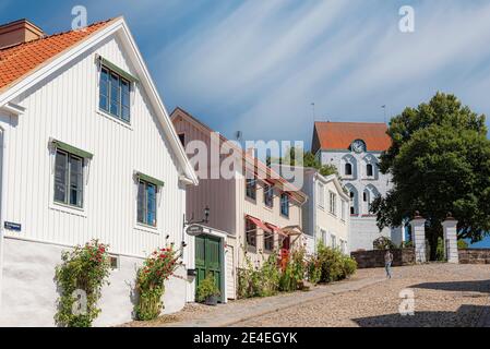 RONNEBY, SVEZIA - 01 AGOSTO 2020: La Chiesa della Santa Croce è il più importante edificio medievale di Blekinge Foto Stock