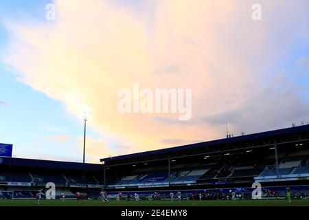 Londra, Regno Unito. 23 gennaio 2021. Vista generale dello stadio durante la partita. EFL Skybet Championship, Queens Park Rangers contro Derby County al Kiyan Prince Foundation Stadium, Loftus Road a Londra sabato 23 gennaio 2021. Questa immagine può essere utilizzata solo per scopi editoriali. Solo per uso editoriale, è richiesta una licenza per uso commerciale. Nessun utilizzo nelle scommesse, nei giochi o nelle pubblicazioni di un singolo club/campionato/giocatore. pic by Steffan Bowen/Andrew Orchard sports photography/Alamy Live news Credit: Andrew Orchard sports photography/Alamy Live News Foto Stock