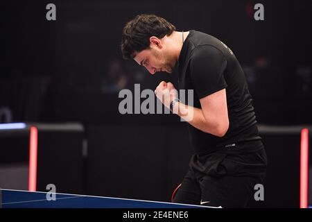 COVENTRY, REGNO UNITO. 23 gennaio 2021. GENIA Milchin (GER) durante il 2021 World Ping Pong Masters alla Ricoh Arena sabato 23 gennaio 2021 a COVENTRY, INGHILTERRA. Credit: Taka G Wu/Alamy Live News Foto Stock